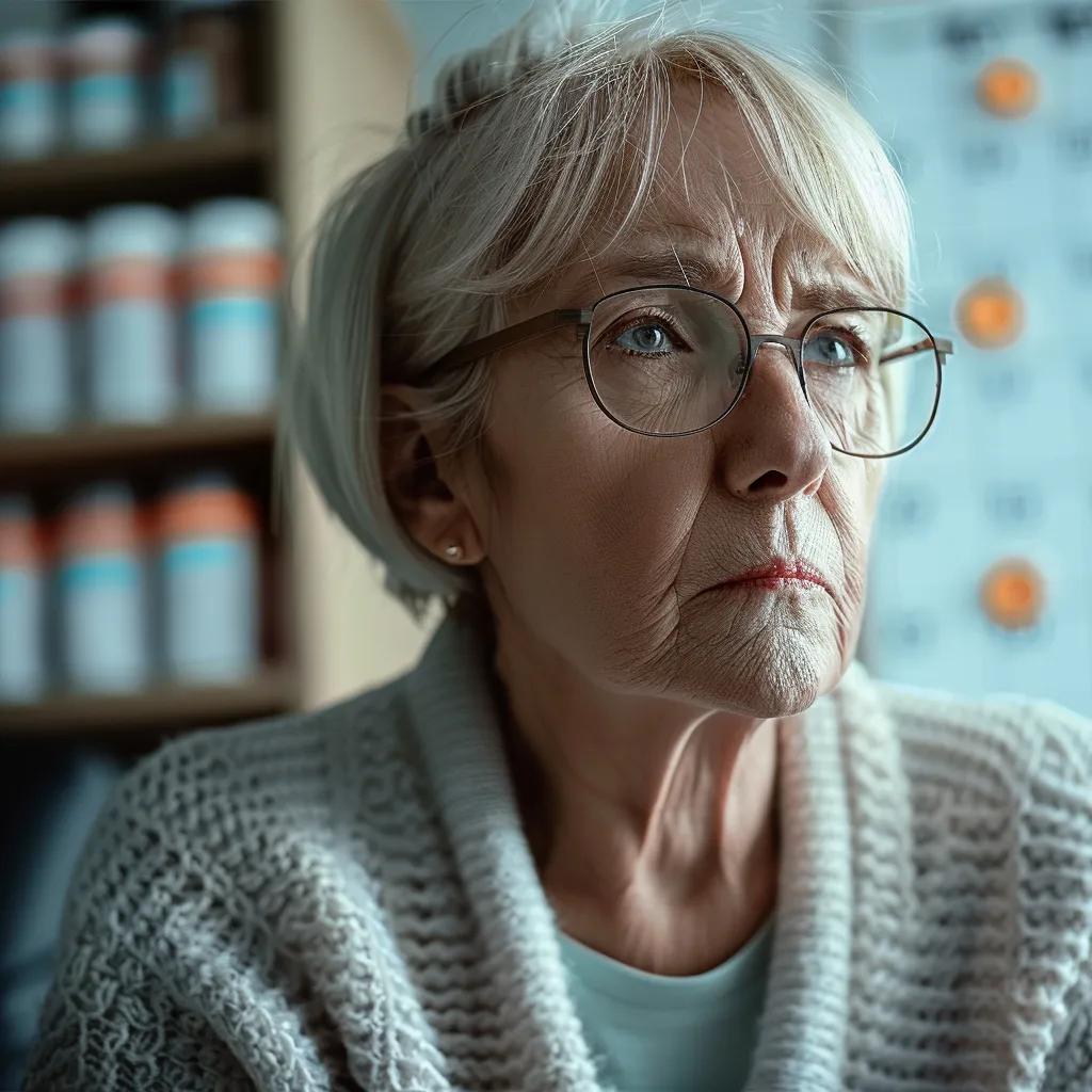 Caregiver showing signs of emotional strain and fatigue