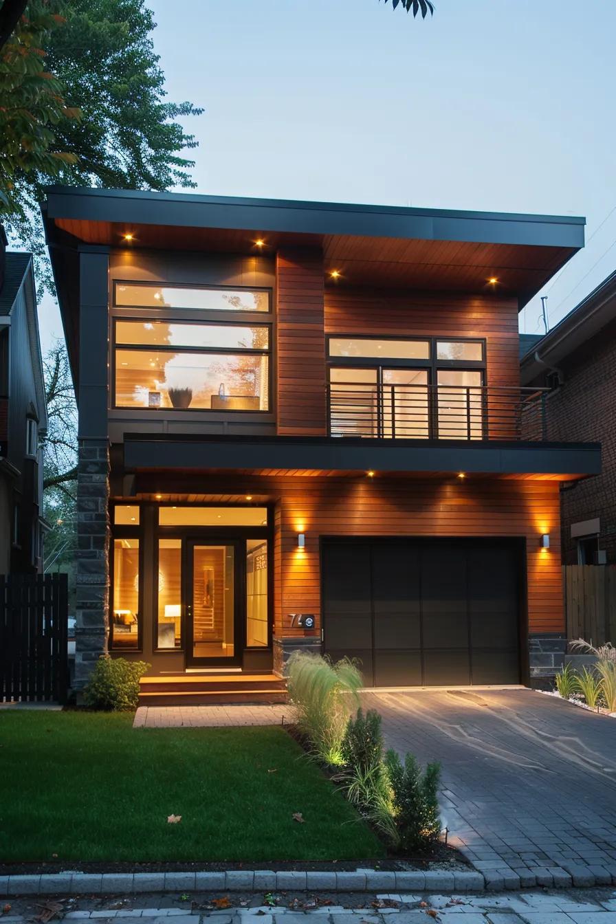 modern house front elevations without garage