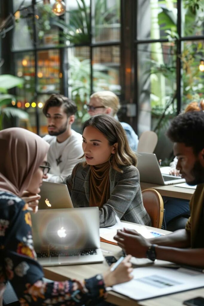 Diverse professionals collaborating in a modern workspace, emphasizing AI's role in procedural knowledge retention