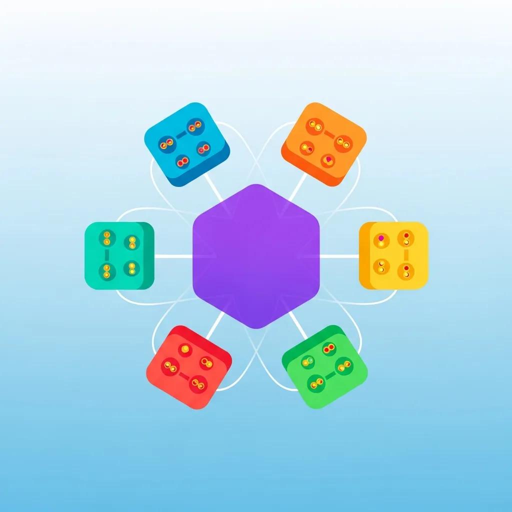 Illustration of Kubernetes architecture highlighting nodes, pods, and clusters